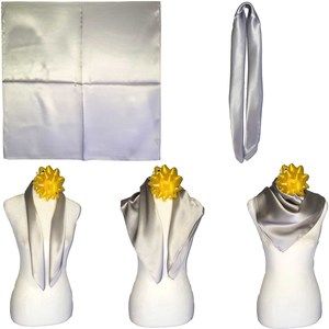 NWT Genuine 100% Mulberry Silk Satin Scarf 26"x26" Medium Square Shawl S57031